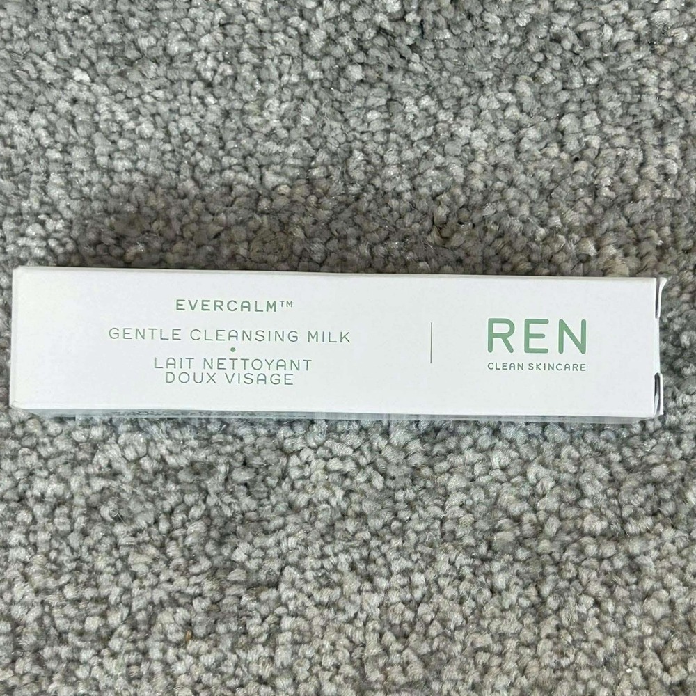 REN Evercalm Gentle Cleansing Milk White Vegan Sample Size 0.7oz